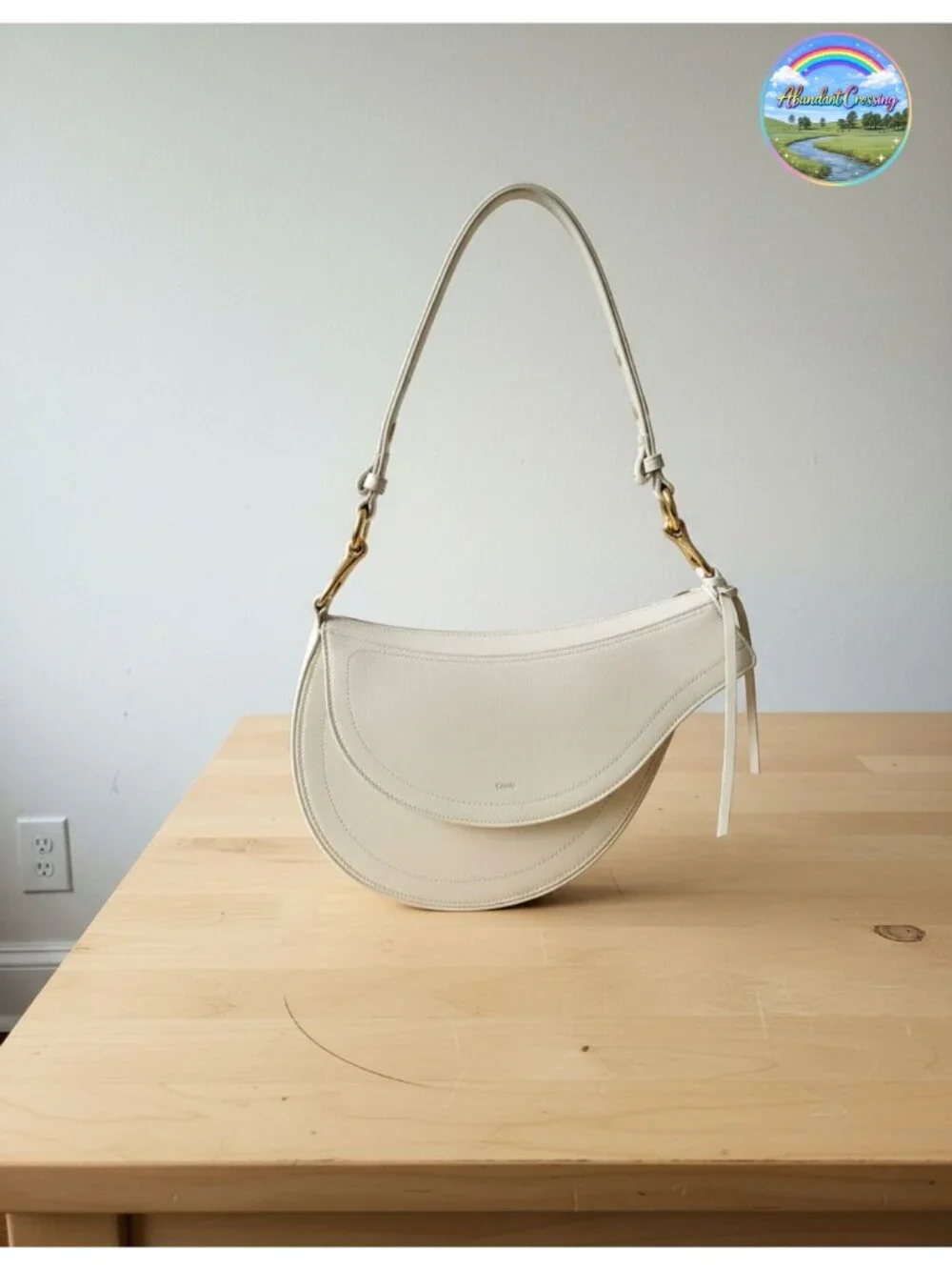 Vegan Leather Ashlie Crossbody Bag Detachable Strap Magnet Closure